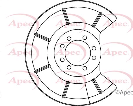 APEC ASG1096 - Protectie stropire,disc frana allinparts.ro