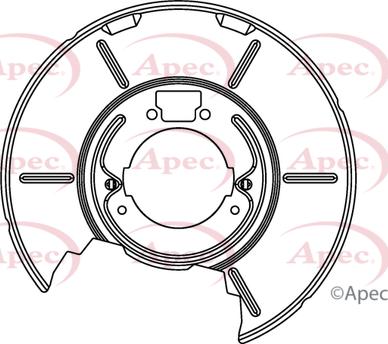 APEC ASG1082 - Protectie stropire,disc frana - allinparts.ro