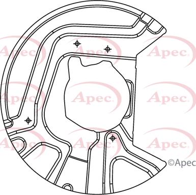 APEC ASG1071 - Protectie stropire,disc frana - allinparts.ro