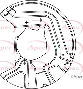 APEC ASG1072 - Protectie stropire,disc frana - allinparts.ro