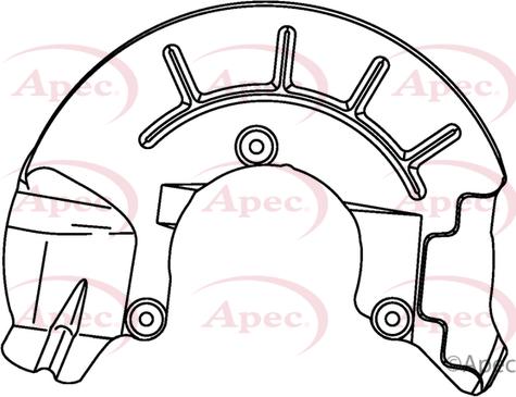 APEC ASG1143 - Protectie stropire,disc frana - allinparts.ro