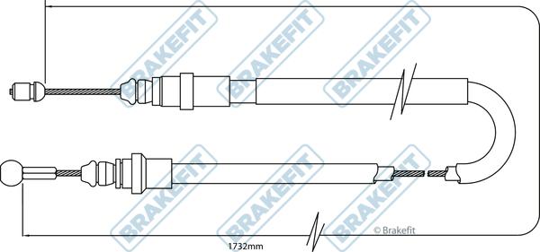 APEC BBC3475 - Cablu, frana de parcare - allinparts.ro