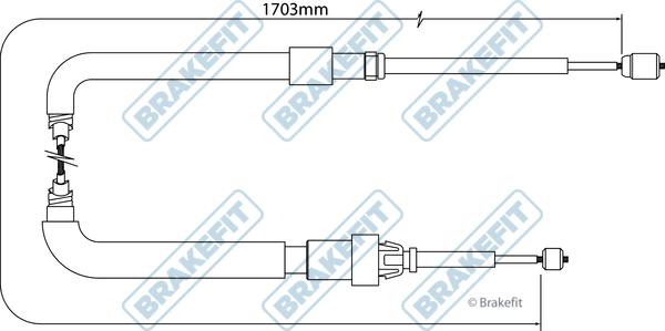 APEC BBC3545 - Cablu, frana de parcare - allinparts.ro