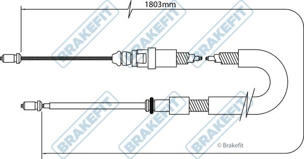 APEC BBC3046 - Cablu, frana de parcare - allinparts.ro