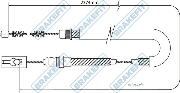 APEC BBC3060 - Cablu, frana de parcare - allinparts.ro