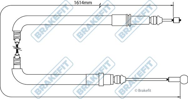 APEC BBC3062 - Cablu, frana de parcare allinparts.ro