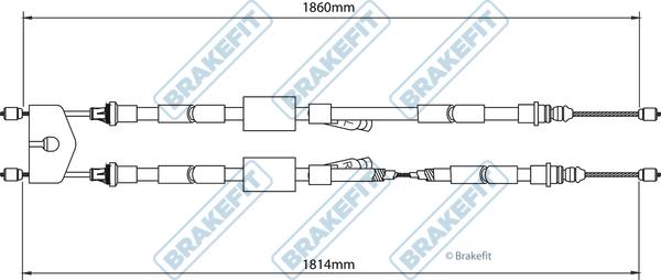 APEC BBC3146 - Cablu, frana de parcare - allinparts.ro