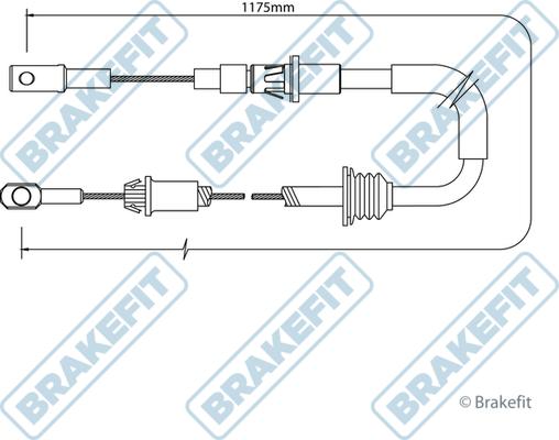 APEC BBC3376 - Cablu, frana de parcare - allinparts.ro