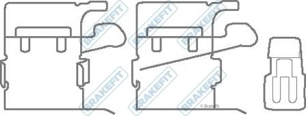 APEC BKT1145 - Set accesorii, placute frana allinparts.ro