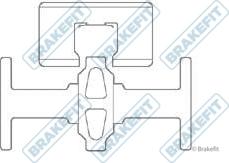 APEC BKT1240 - Set accesorii, placute frana allinparts.ro