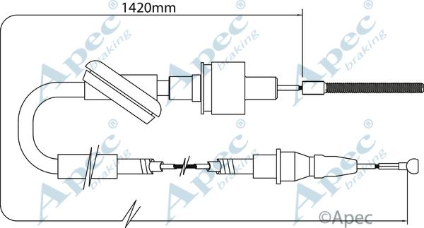 APEC CAB5004 - Cablu ambreiaj allinparts.ro