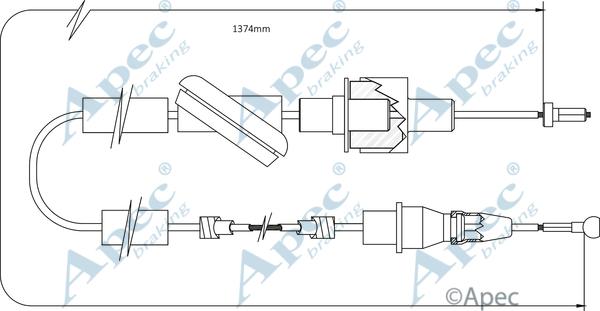 APEC CAB5003 - Cablu ambreiaj allinparts.ro