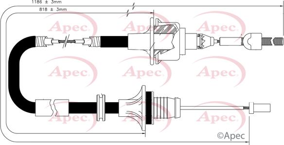 APEC CAB5007 - Cablu ambreiaj - allinparts.ro