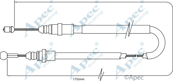 APEC CAB1478 - Cablu, frana de parcare - allinparts.ro