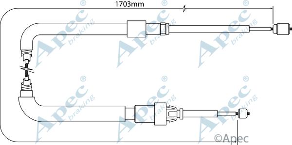 APEC CAB1546 - Cablu, frana de parcare - allinparts.ro