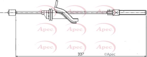 APEC CAB1584 - Cablu, frana de parcare - allinparts.ro