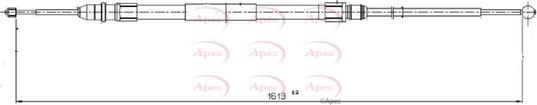 APEC CAB1580 - Cablu, frana de parcare - allinparts.ro