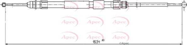APEC CAB1579 - Cablu, frana de parcare - allinparts.ro