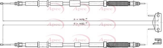 APEC CAB1578 - Cablu, frana de parcare allinparts.ro