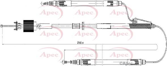 APEC CAB1614 - Cablu, frana de parcare - allinparts.ro