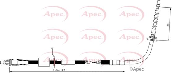 APEC CAB1610 - Cablu, frana de parcare - allinparts.ro
