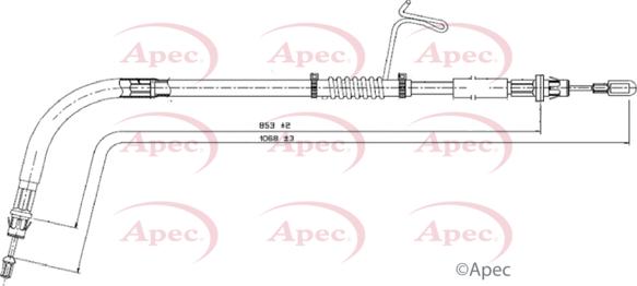 APEC CAB1611 - Cablu, frana de parcare - allinparts.ro