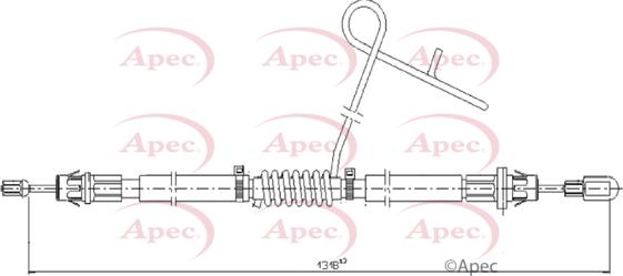 APEC CAB1612 - Cablu, frana de parcare allinparts.ro