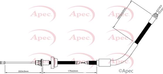 APEC CAB1680 - Cablu, frana de parcare allinparts.ro