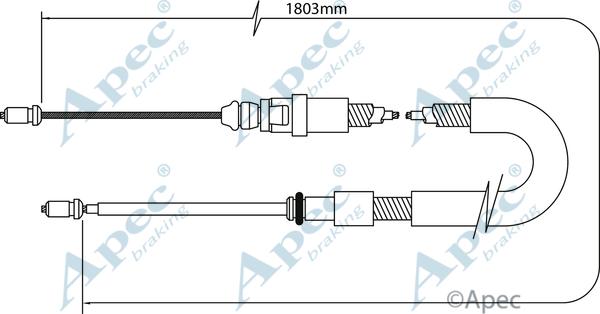 APEC CAB1045 - Cablu, frana de parcare - allinparts.ro