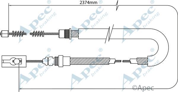 APEC CAB1059 - Cablu, frana de parcare - allinparts.ro