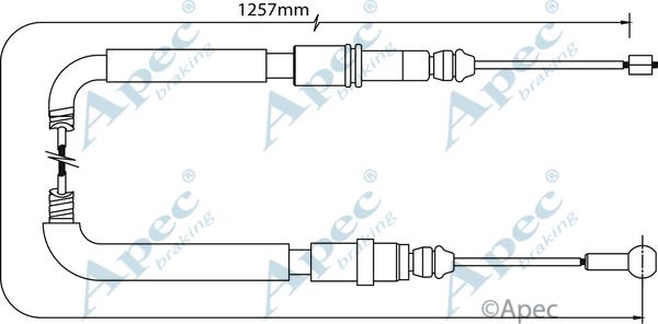 APEC CAB1057 - Cablu, frana de parcare - allinparts.ro