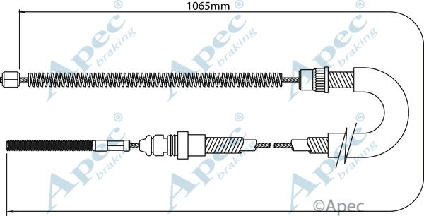 APEC CAB1060 - Cablu, frana de parcare - allinparts.ro