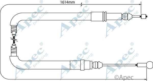 APEC CAB1061 - Cablu, frana de parcare allinparts.ro