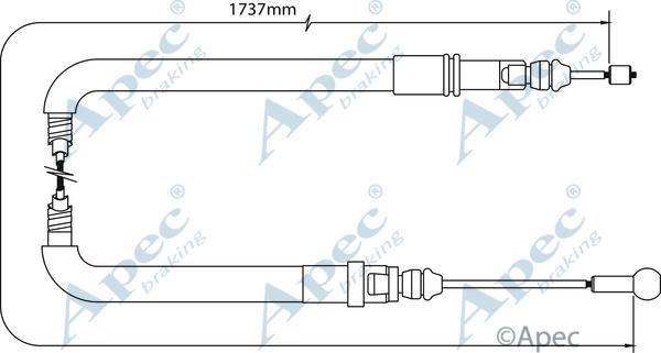 APEC CAB1062 - Cablu, frana de parcare allinparts.ro