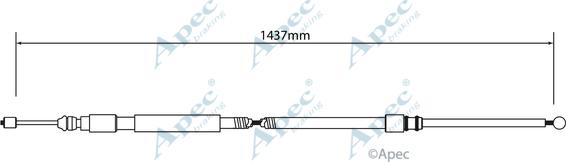 APEC CAB1019 - Cablu, frana de parcare - allinparts.ro