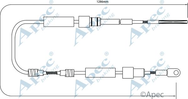 APEC CAB1029 - Cablu, frana de parcare - allinparts.ro