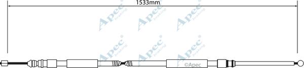 APEC CAB1024 - Cablu, frana de parcare - allinparts.ro