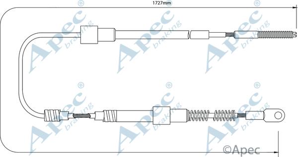 APEC CAB1020 - Cablu, frana de parcare - allinparts.ro
