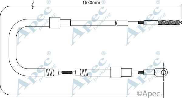 APEC CAB1021 - Cablu, frana de parcare - allinparts.ro