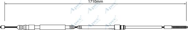 APEC CAB1023 - Cablu, frana de parcare - allinparts.ro
