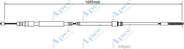 APEC CAB1022 - Cablu, frana de parcare - allinparts.ro