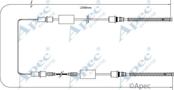 APEC CAB1171 - Cablu, frana de parcare allinparts.ro