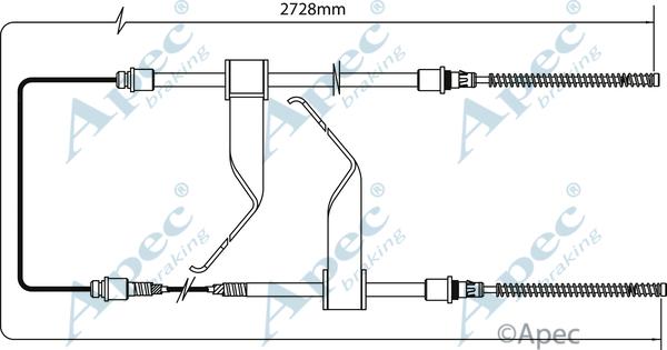 APEC CAB1173 - Cablu, frana de parcare allinparts.ro