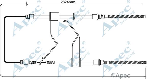 APEC CAB1172 - Cablu, frana de parcare allinparts.ro