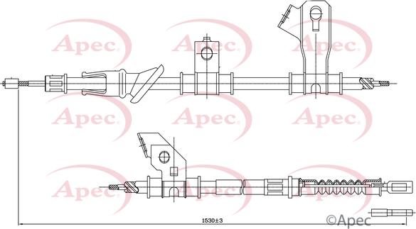 APEC CAB1302 - Cablu, frana de parcare - allinparts.ro