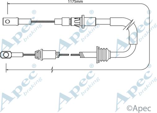 APEC CAB1378 - Cablu, frana de parcare - allinparts.ro