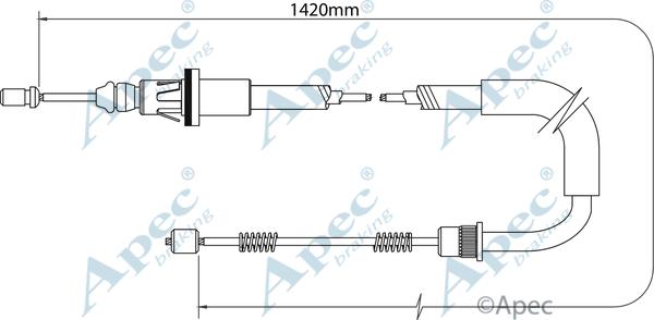 APEC CAB1377 - Cablu, frana de parcare - allinparts.ro