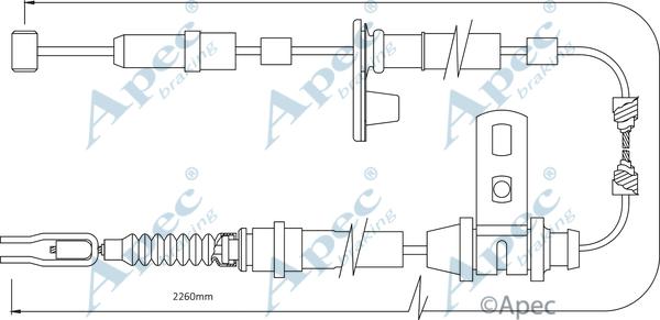 APEC CAB1296 - Cablu, frana de parcare - allinparts.ro