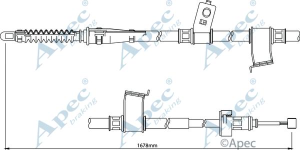 APEC CAB1250 - Cablu, frana de parcare allinparts.ro