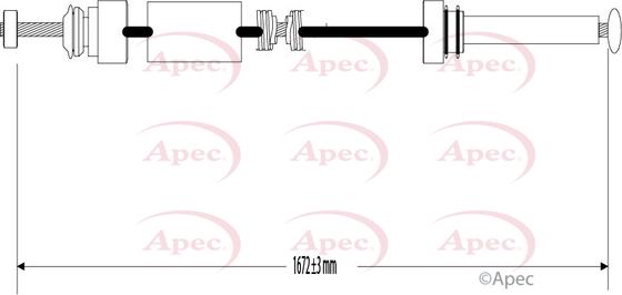 APEC CAB1209 - Cablu, frana de parcare - allinparts.ro